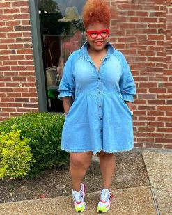 Divanewlook New In Dallas Denim Dress