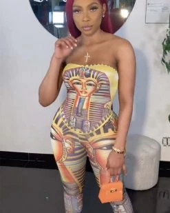 Divanewlook Egyptian Pharaoh Jumpsuit New In