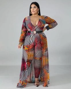 金缕燕衣 Faith Colorful Jumpsuit Plus Size