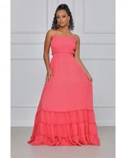 Divanewlook Beach Babe Halter Top Maxi Dress