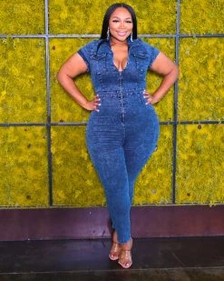 Divanewlook I Won’t Bite Denim Jumpsuit