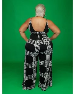 Divanewlook New In Greek Print Jumpsuit