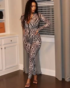 Divanewlook ZWBRA STRIPE BODY JUMPSUIT New In