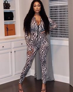 Divanewlook ZWBRA STRIPE BODY JUMPSUIT New In