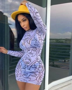 Divanewlook Two Face Mini Dress