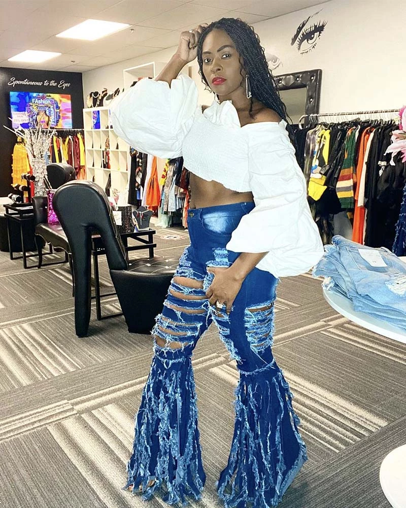 林和美妙 Destroyed Distressed Jeans Bottoms 2 林和美妙 Destroyed Distressed Jeans Bottoms