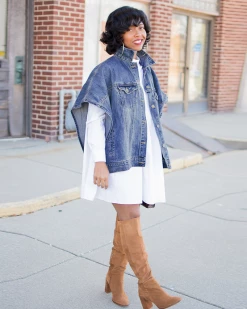 维尼亚 Denim Cape Jacket Plus Size 9 维尼亚 Denim Cape Jacket Plus Size