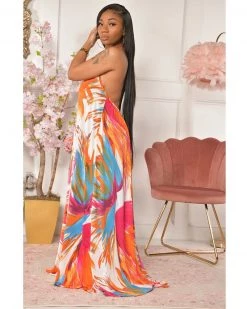 Divanewlook Romantic Rose Maxi Dress