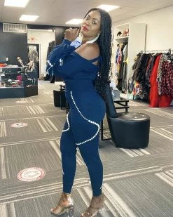 Divanewlook Pearl Beaded Sweater Crop Top Set New In