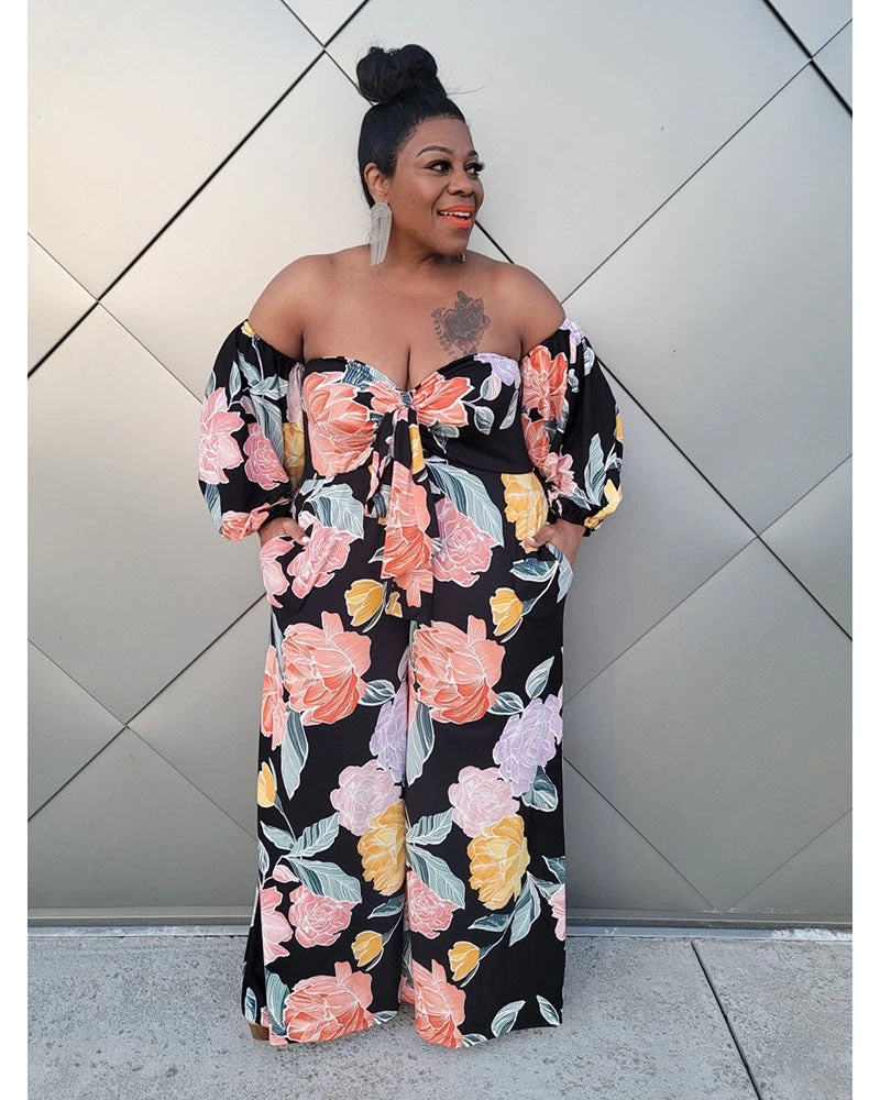 Divanewlook Floral Tied Jumpsuit New In 4 Divanewlook Floral Tied Jumpsuit New In