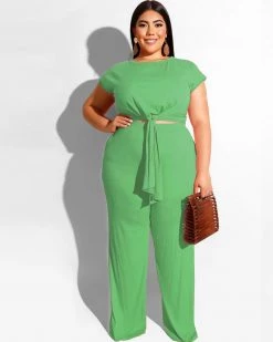 欧时尚 Plus Size Girls Go Wild Pant Set