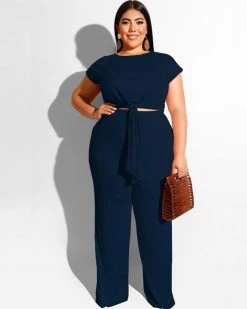 欧时尚 Plus Size Girls Go Wild Pant Set