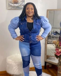 立安&彩君 Outerwear Bomb Denim Jacket