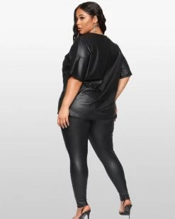 Divanewlook Jennie Black Legging Set Matching Set