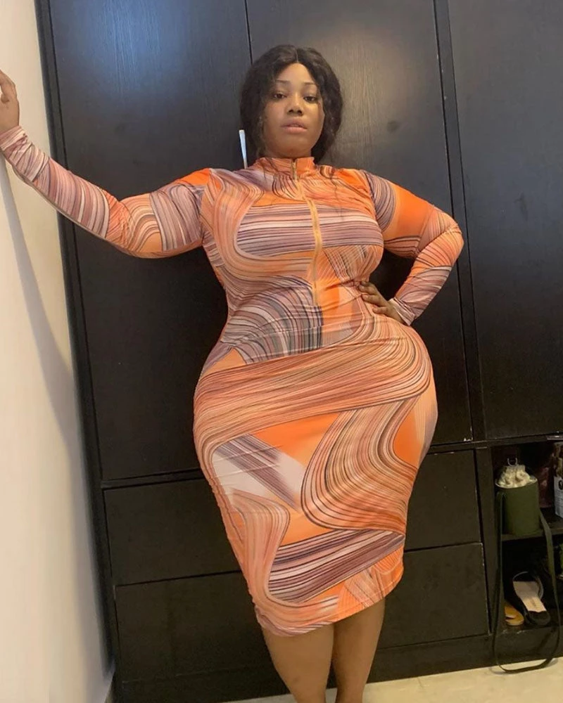 欧时尚 Follow Your Heart Plus Size Bodycon Dress 1 欧时尚 Follow Your Heart Plus Size Bodycon Dress