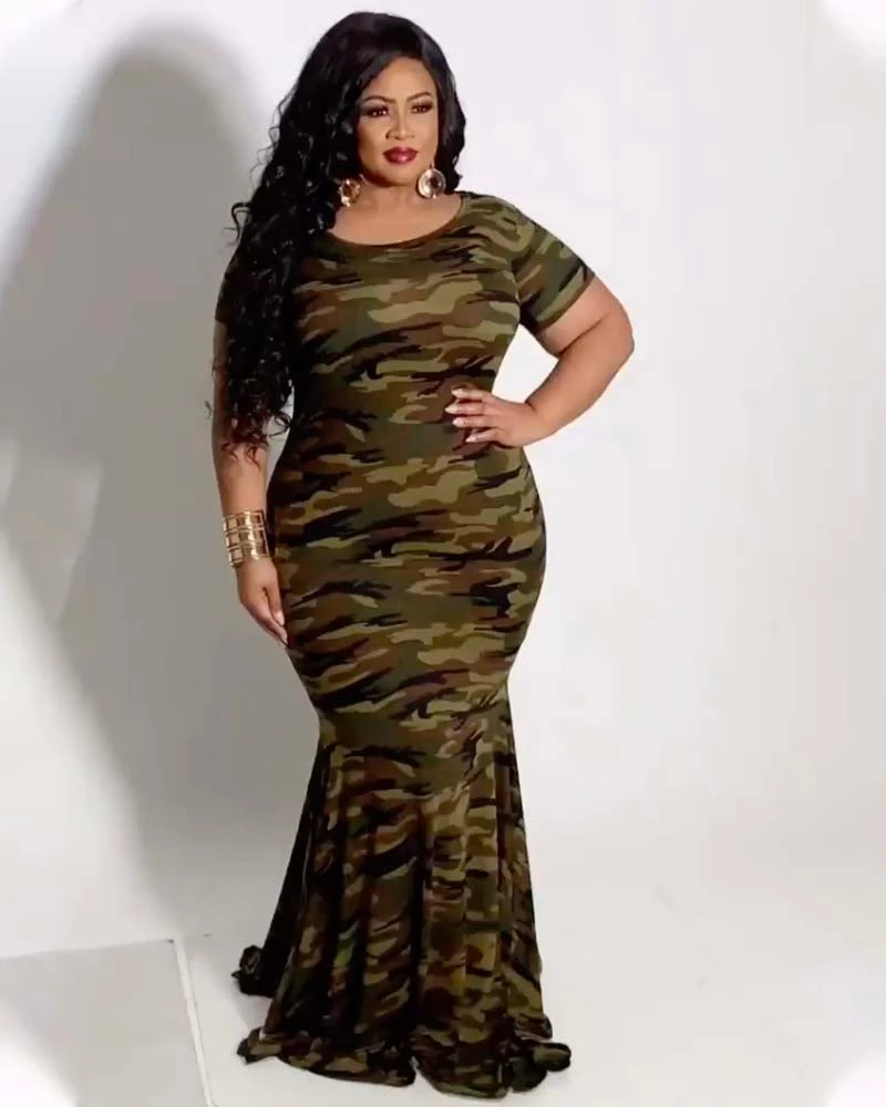 Divanewlook Camo Bodycon Maxi Dress New In 2 Divanewlook Camo Bodycon Maxi Dress New In