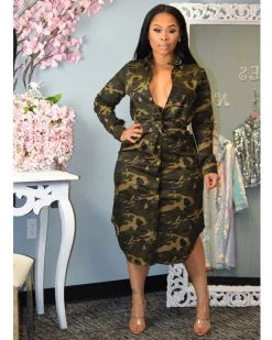 梦洛 Jacket & Coat Tally Camo Dress /Jacket