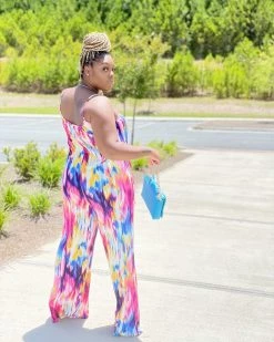 Divanewlook WIDE LEG MULTI COLOR JUMPSUIT