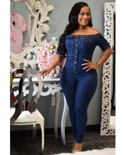 Divanewlook FIONA DENIM JUMPSUIT