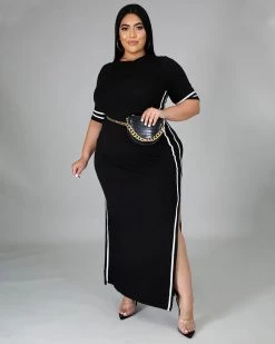 金缕燕衣 Plus Size Jersey Maxi Dress