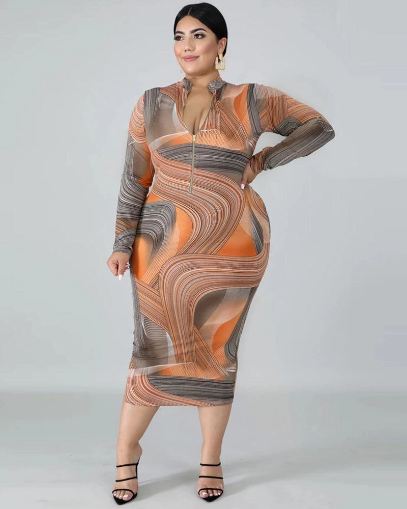 欧时尚 Follow Your Heart Plus Size Bodycon Dress 4 欧时尚 Follow Your Heart Plus Size Bodycon Dress