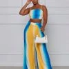 Divanewlook Sunset Wide Leg Pant Set